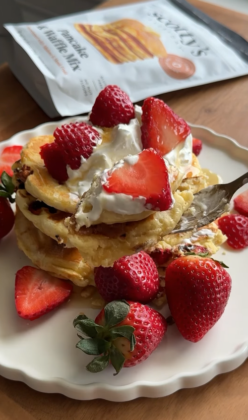 strawberry fields pancakes
