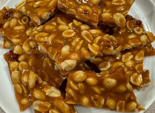 allulose & monk fruit peanut brittle