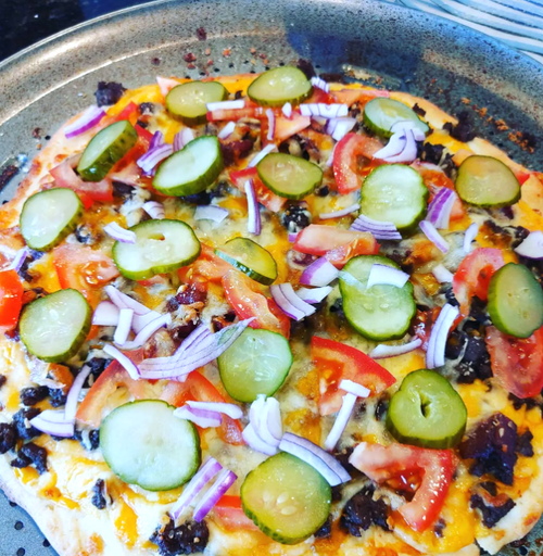keto cheeseburger pizza