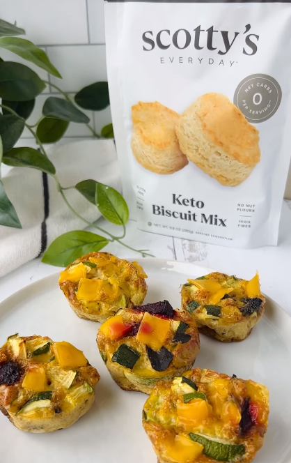 roasted fall veggie quiche bites