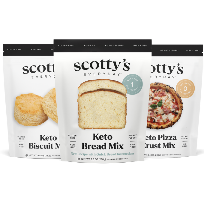 3-Pack Savory Keto Mix Variety Pack (Bread, Biscuit, Pizza)