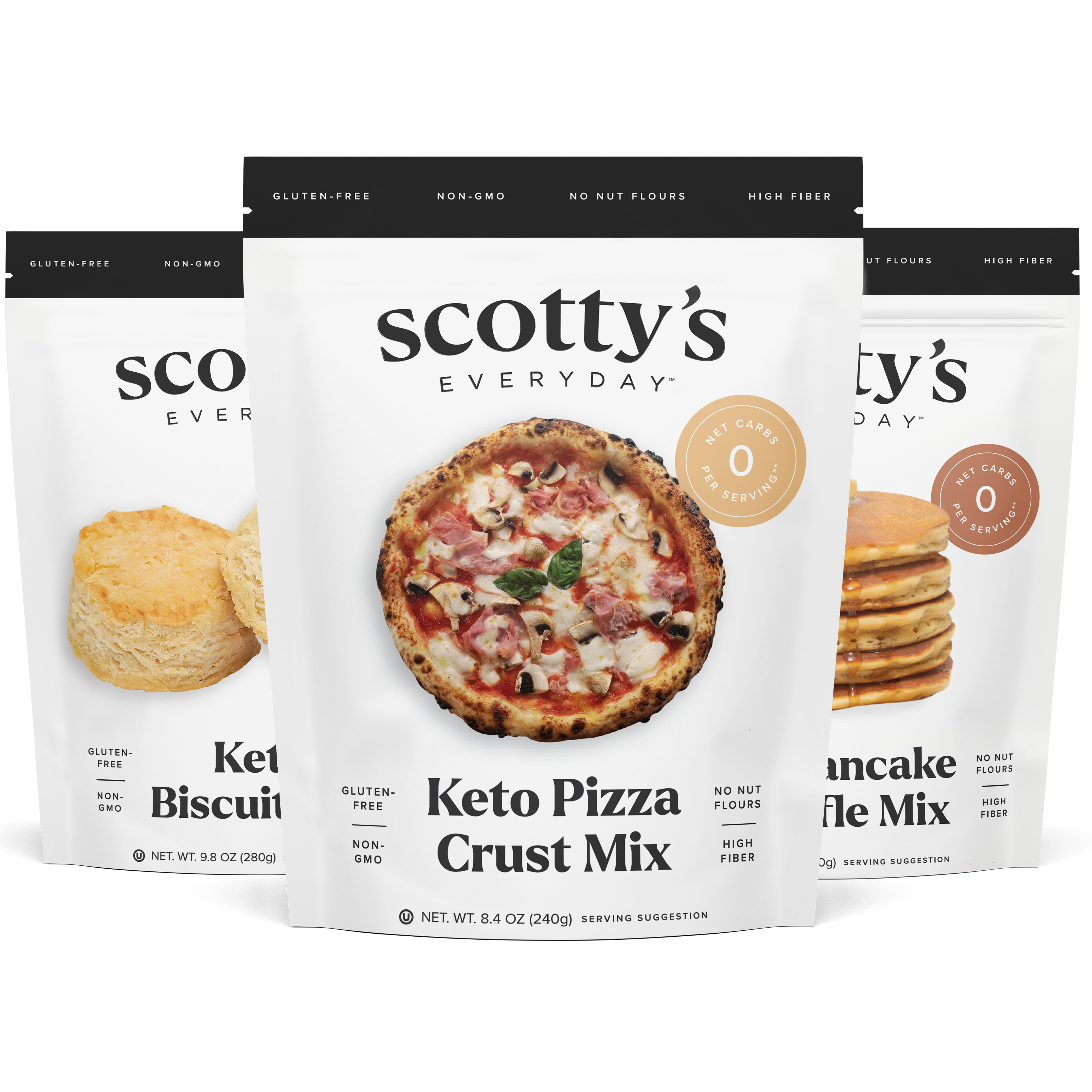 3-Pack Keto Mix Variety Pack (Pizza, Biscuit, Pancake)