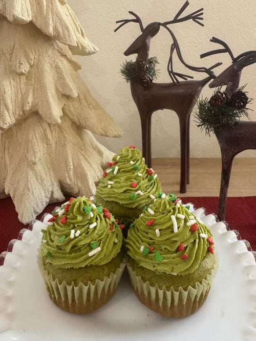 Merry Matcha Cupcakes