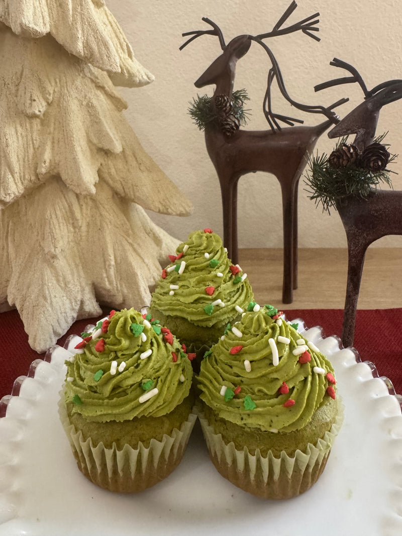 Merry Matcha Cupcakes