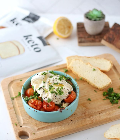 burst tomato burrata dip