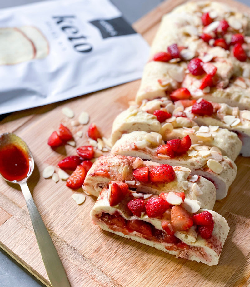 strawberry cream cheese keto bread