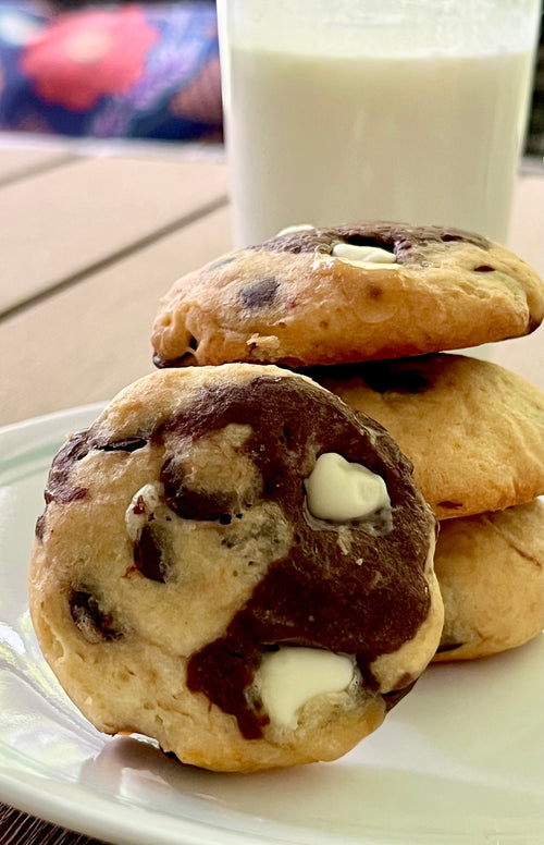 Marbled Chocolate & Vanilla Chip Cookies - Without the Sugar and Net Carbs