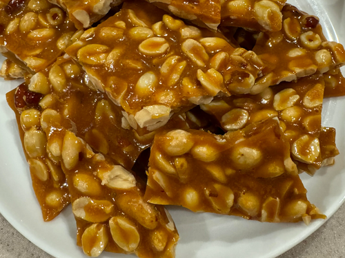 allulose & monk fruit peanut brittle
