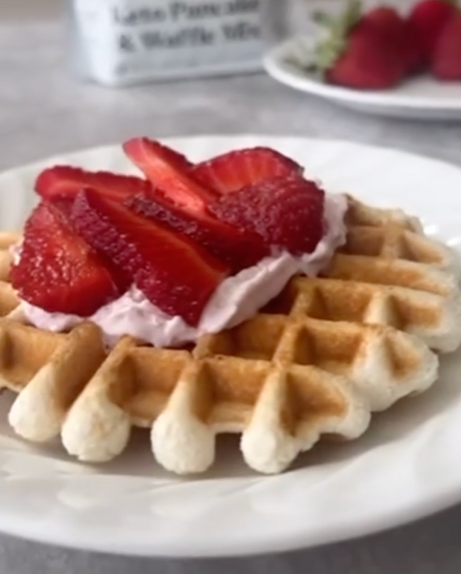 strawberry shortcake waffles
