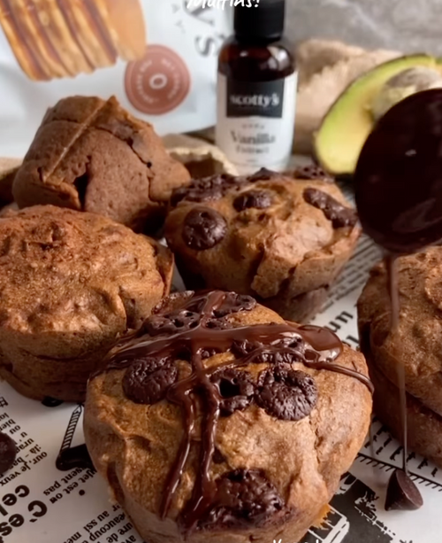 double chocolate muffins