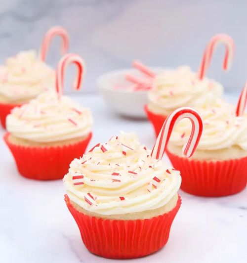 candy cane cupcakes