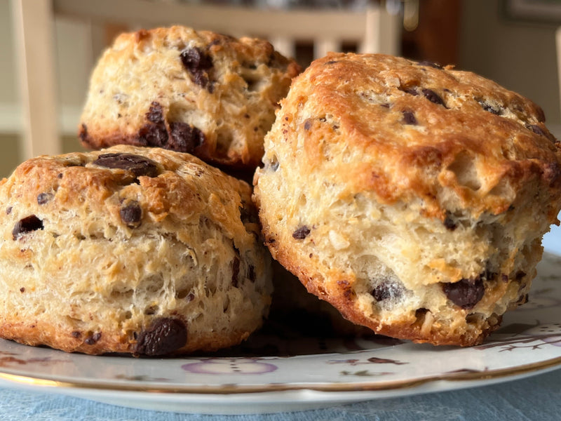 Low Carb Chocolate Almond Coconut Scones (Gluten-Free & No Sugar Added)