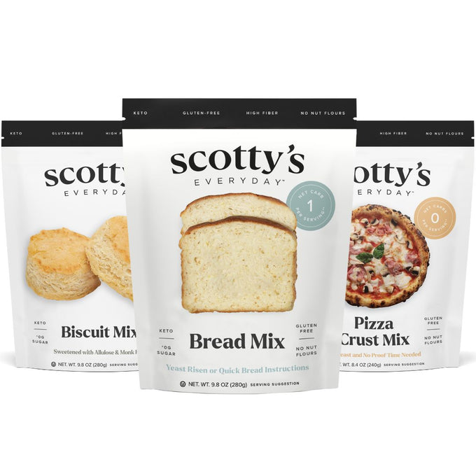 3-Pack Savory Keto Mix Variety Pack (Bread, Biscuit, Pizza)