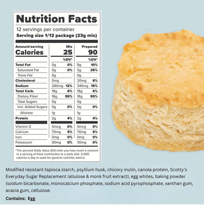 Gluten Free Biscuit Mix – 0g Net Carbs, No Added Sugar